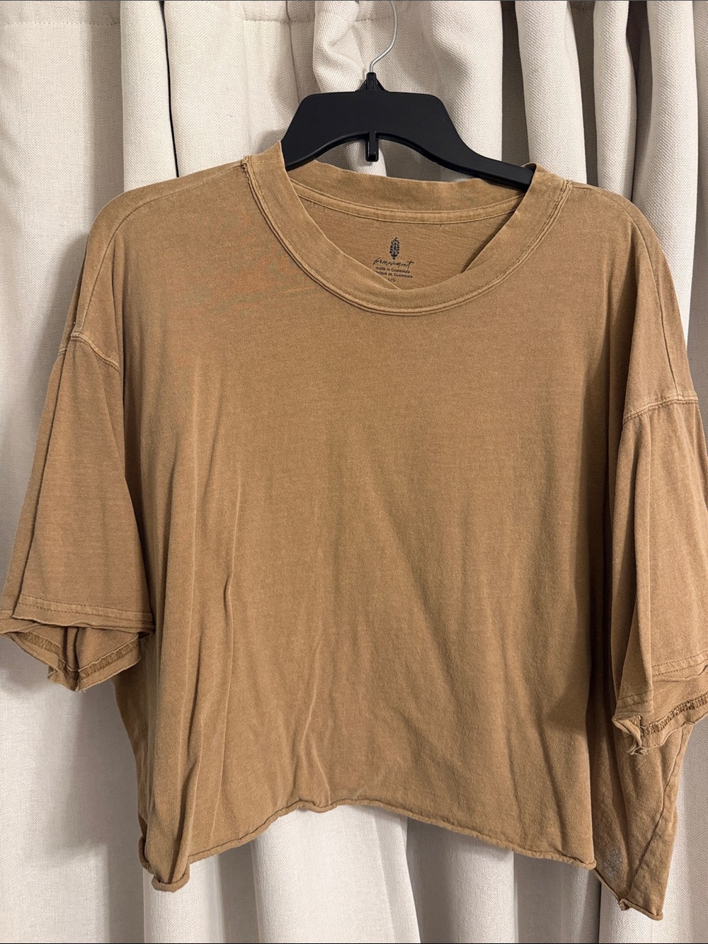 FP Movement by Free People Boxy Crop Tee - Camel Brown